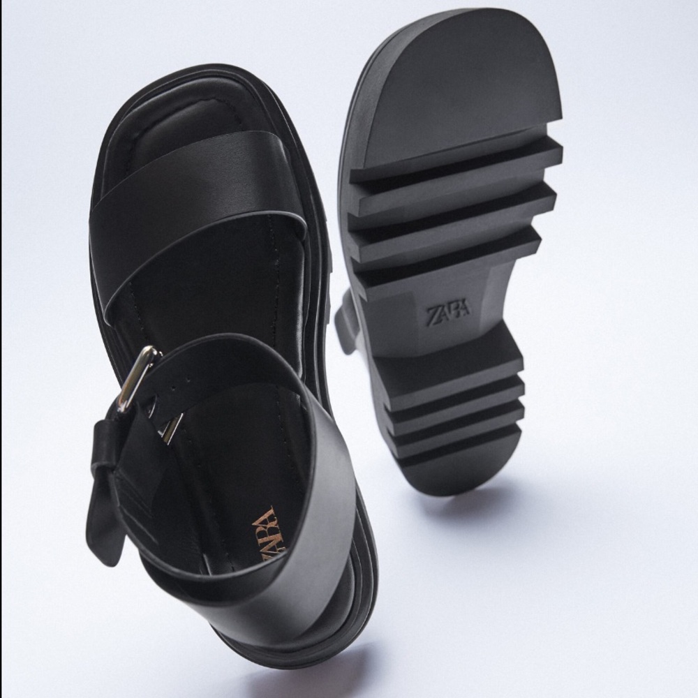 ZARA LIMITED EDITION Chunky Platform Leather Sandals